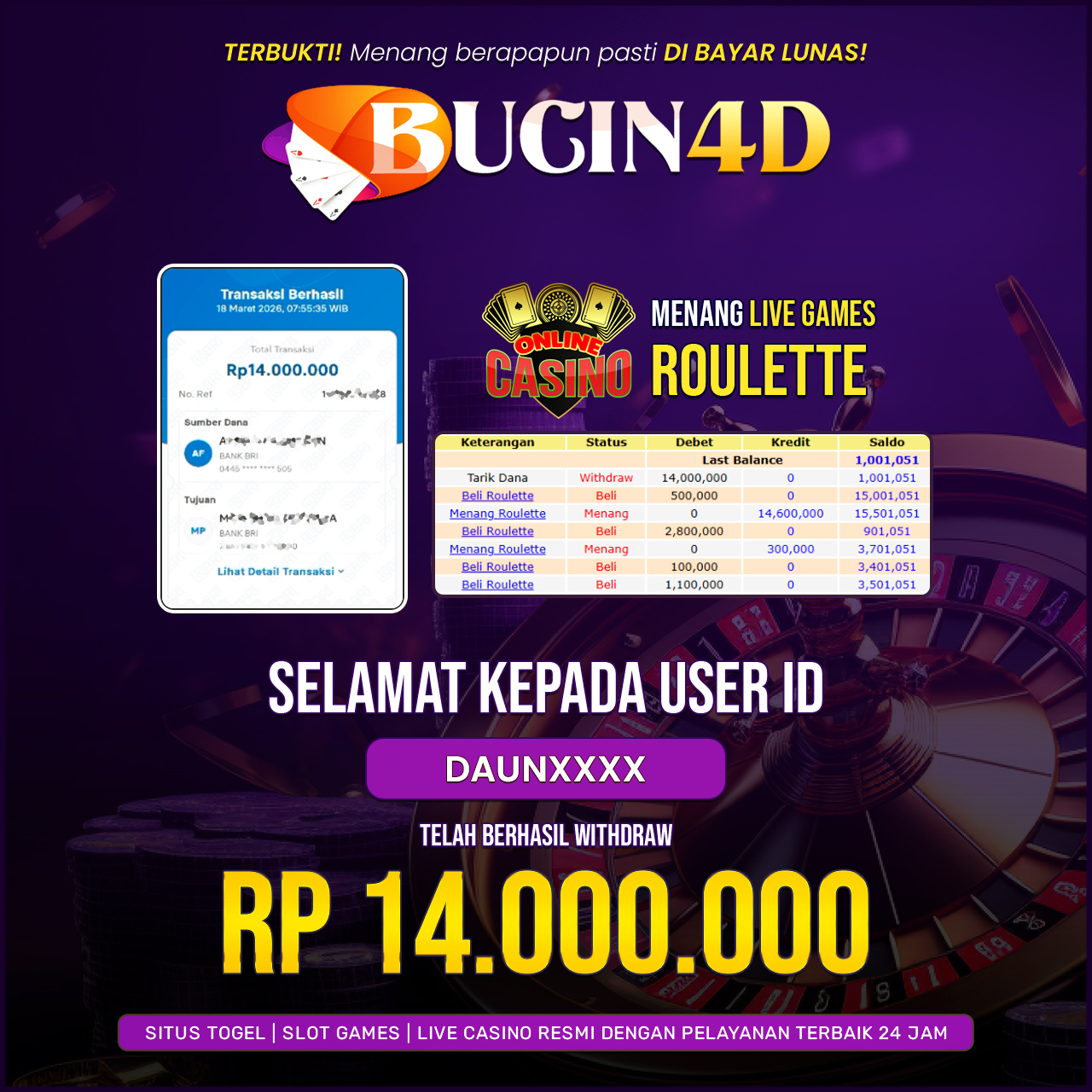 BUKTI JP LIVE CASINO