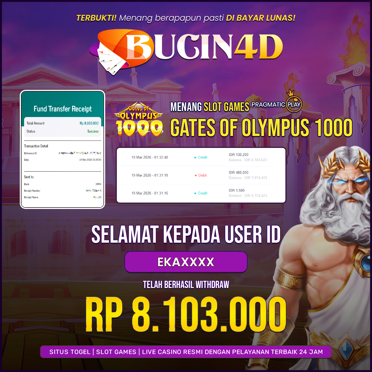 BUKTI JP SLOT PRAGMATIC PLAY