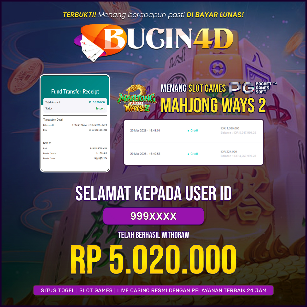 BUKTI JP SLOT PG SOFT