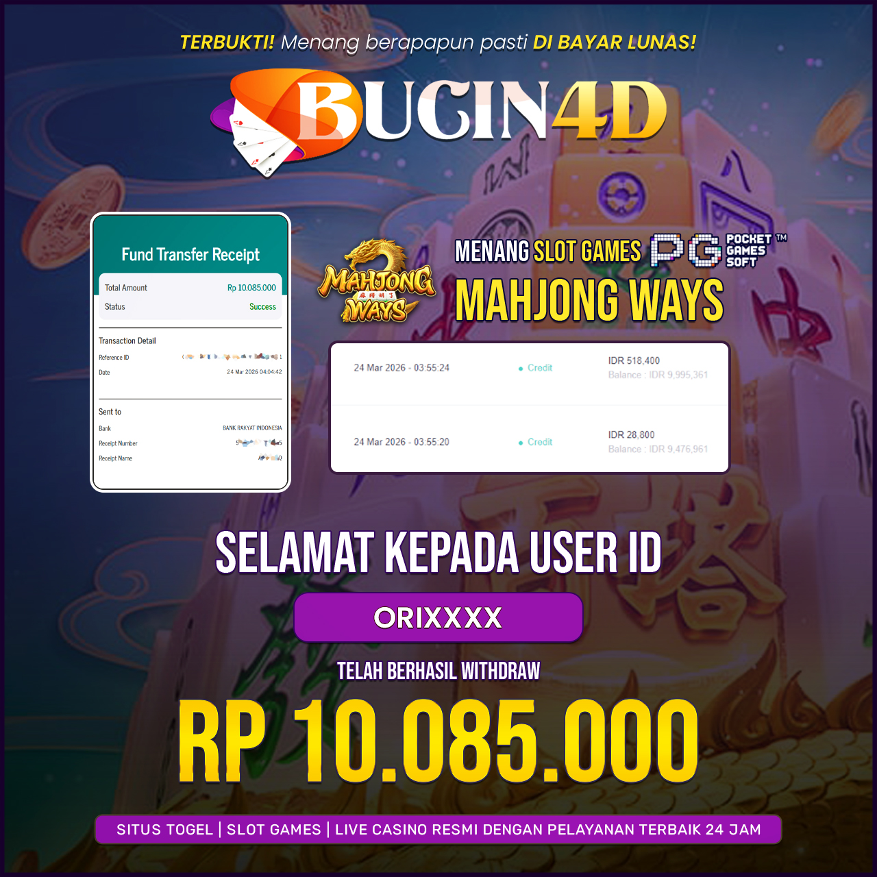 BUKTI JP SLOT PG SOFT