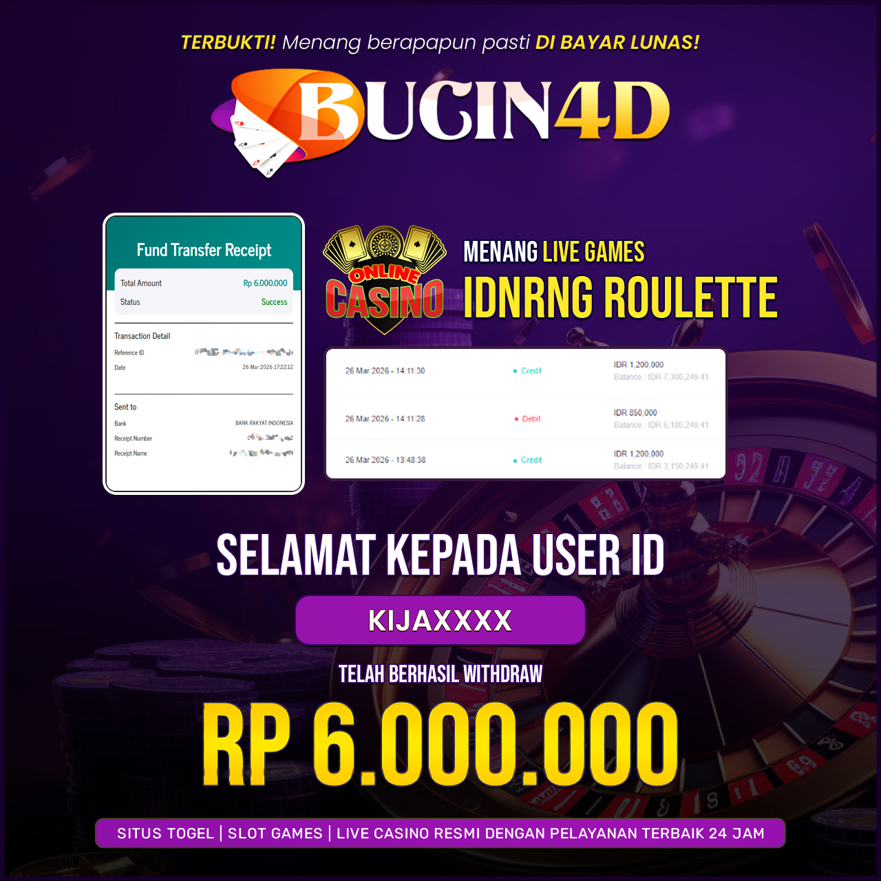 BUKTI JP LIVE CASINO