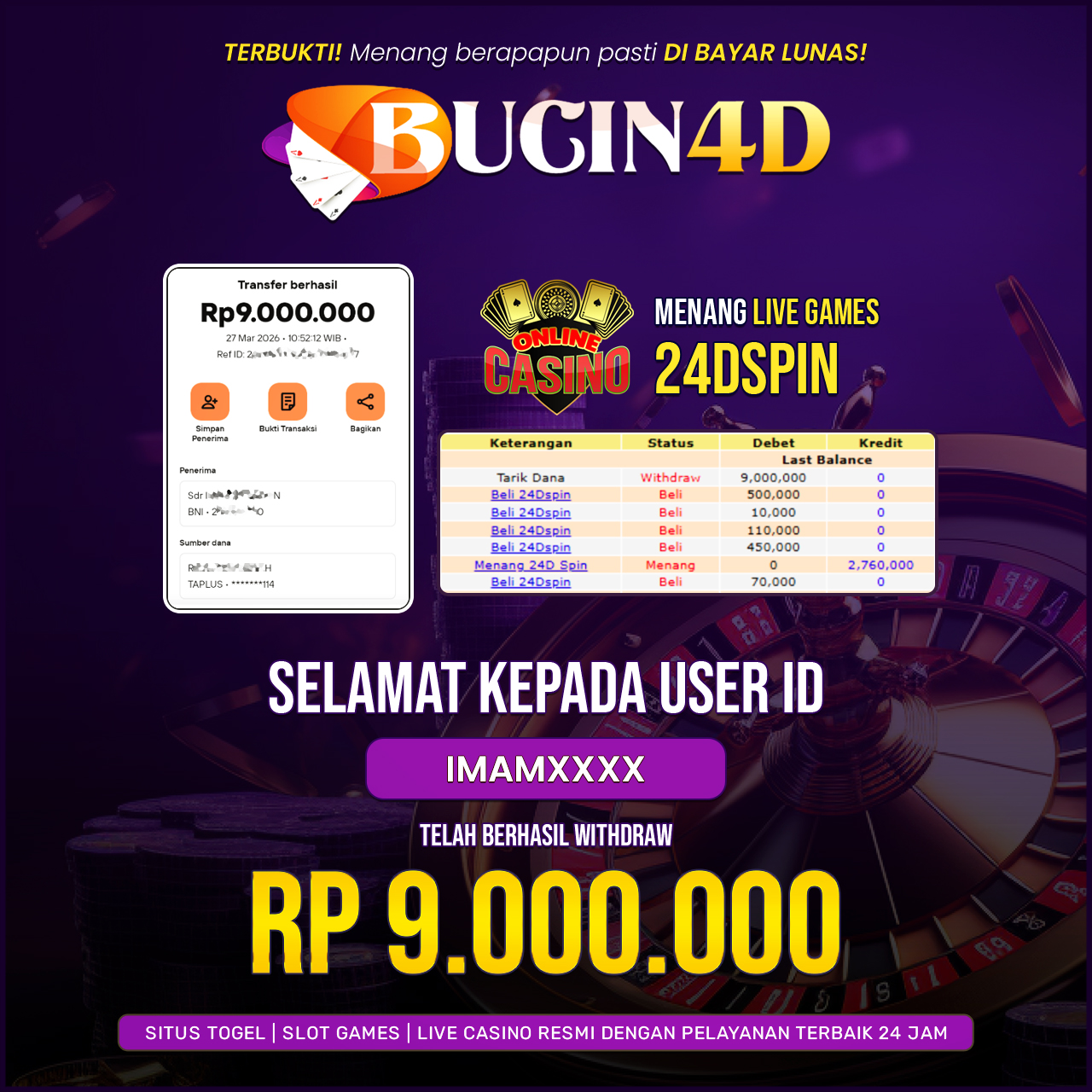 BUKTI JP LIVE CASINO