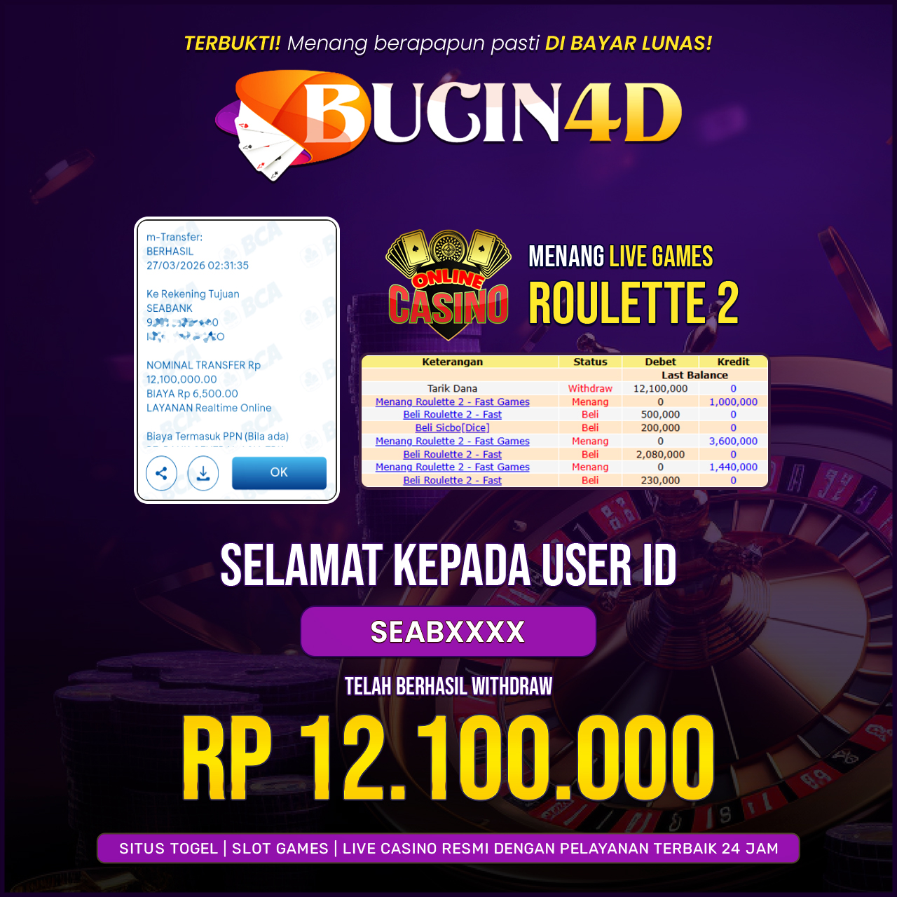 BUKTI JP LIVE CASINO