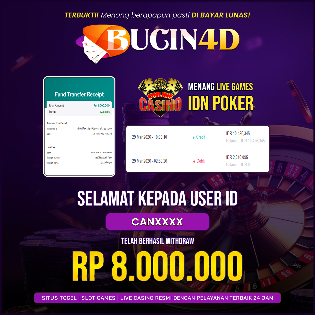 BUKTI JP LIVE CASINO