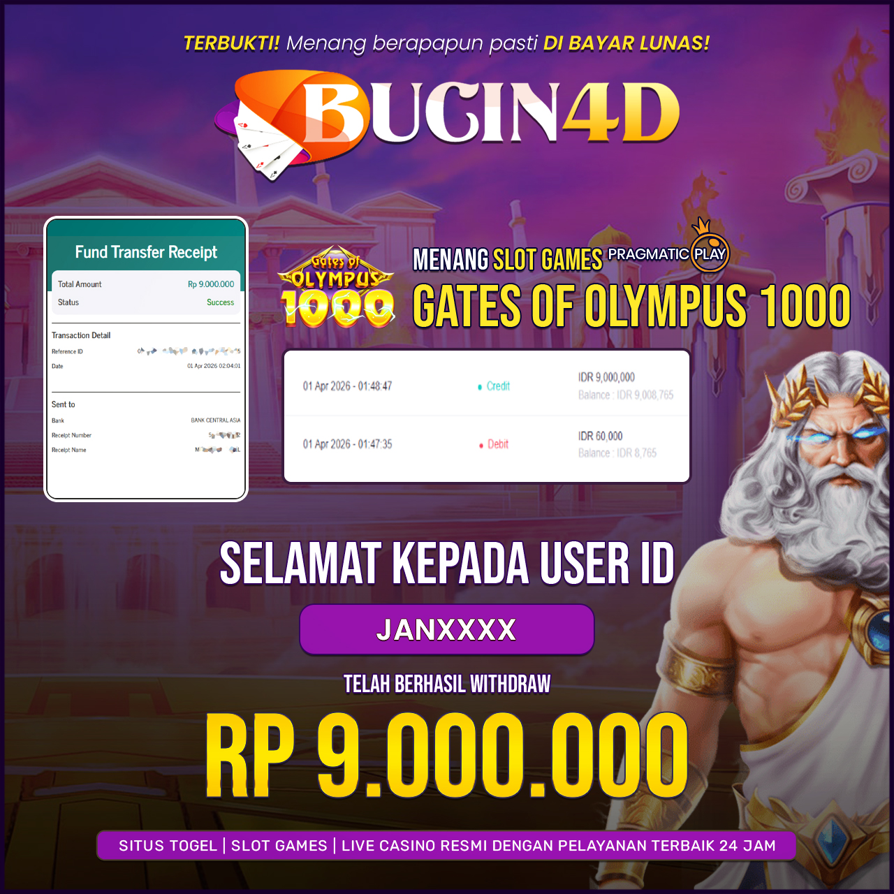 BUKTI JP SLOT PRAGMATIC PLAY