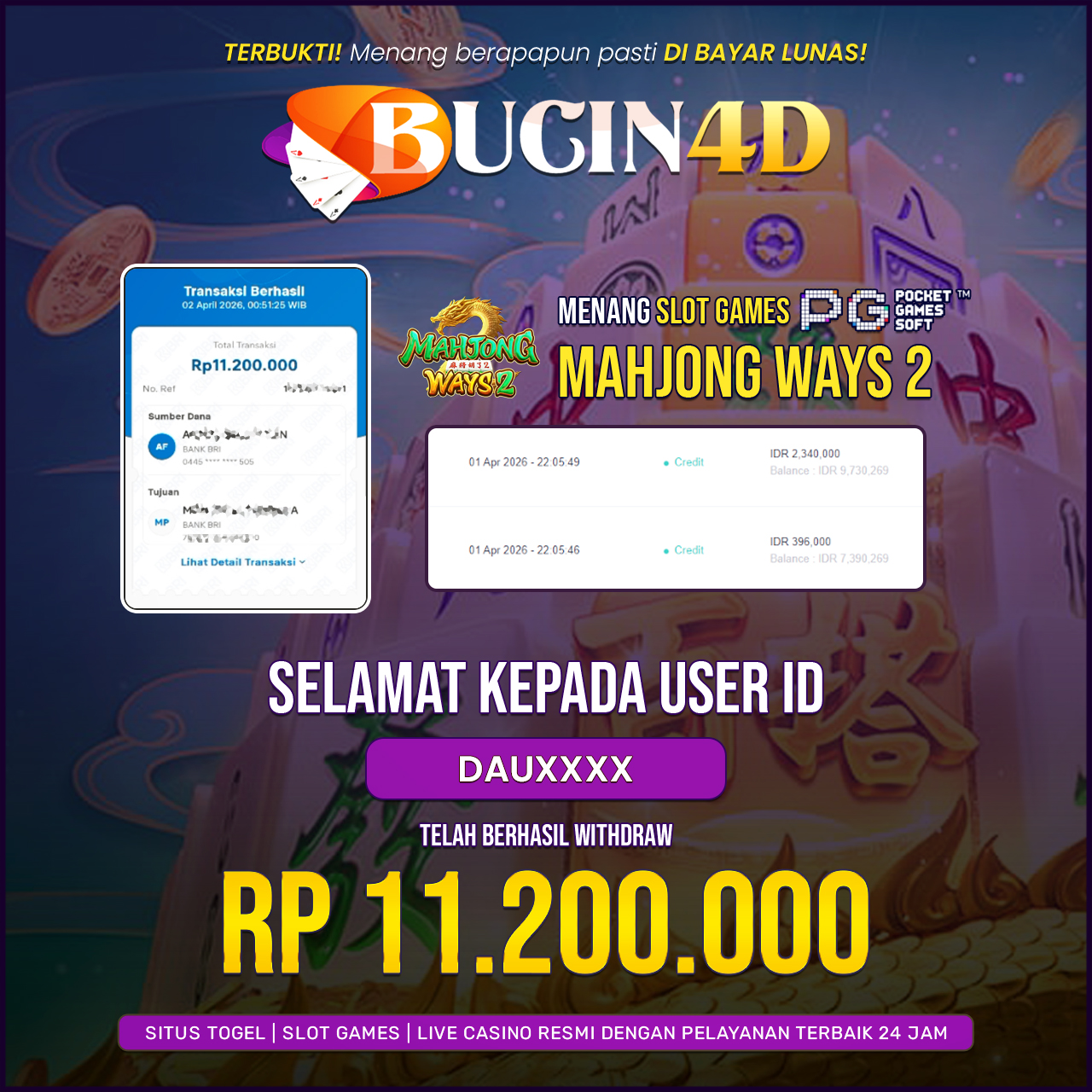 BUKTI JP SLOT PG SOFT