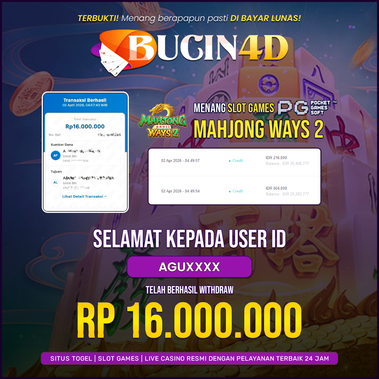 BUKTI JP SLOT PG SOFT