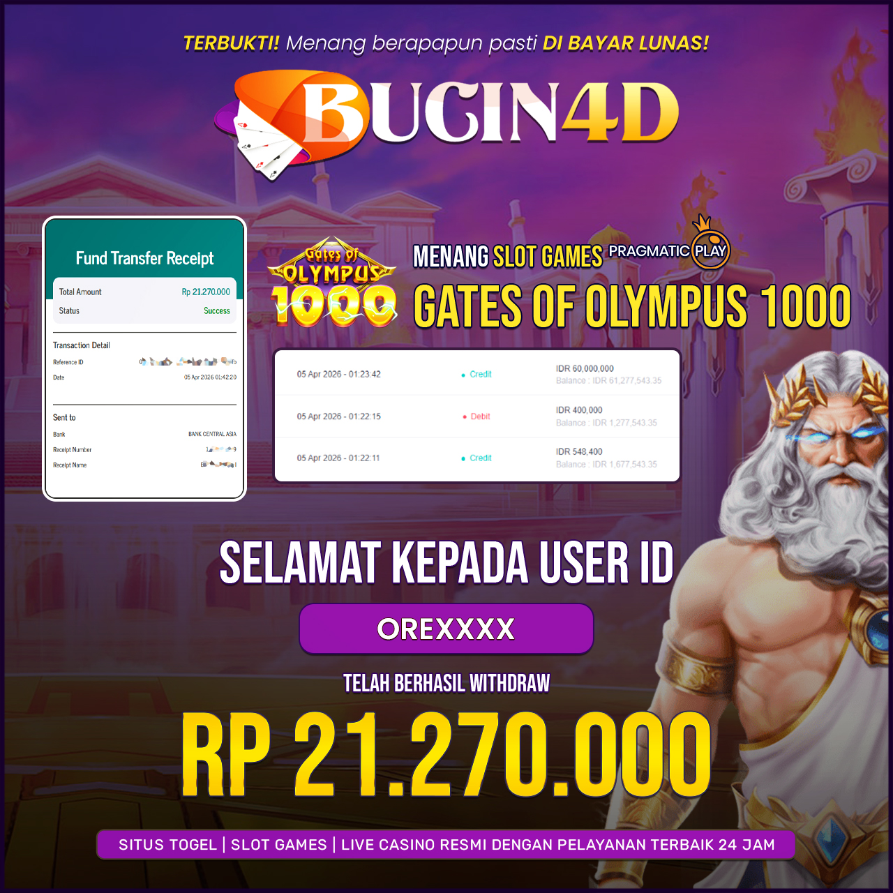 BUKTI JP SLOT PRAGMATIC PLAY