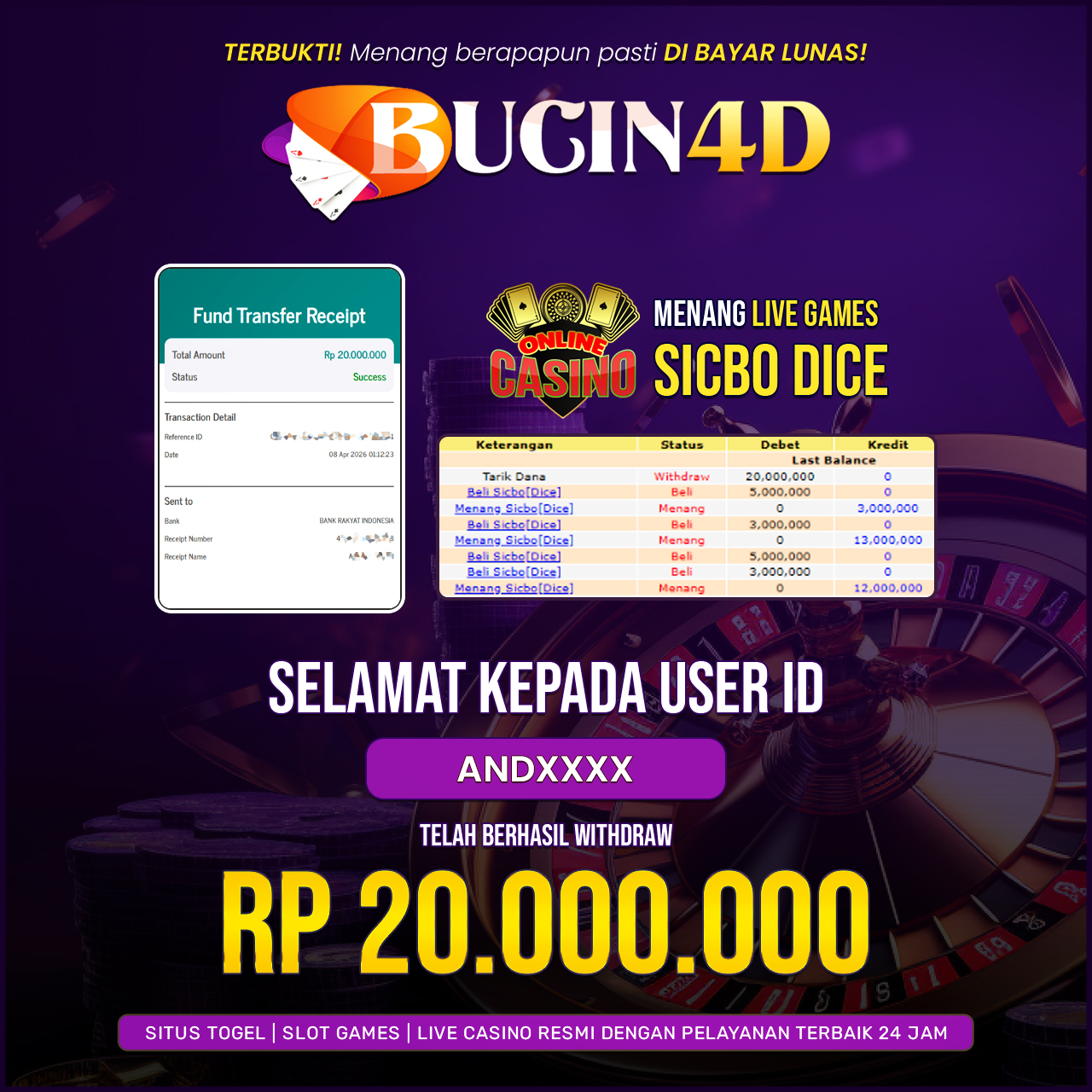 BUKTI JP LIVE CASINO