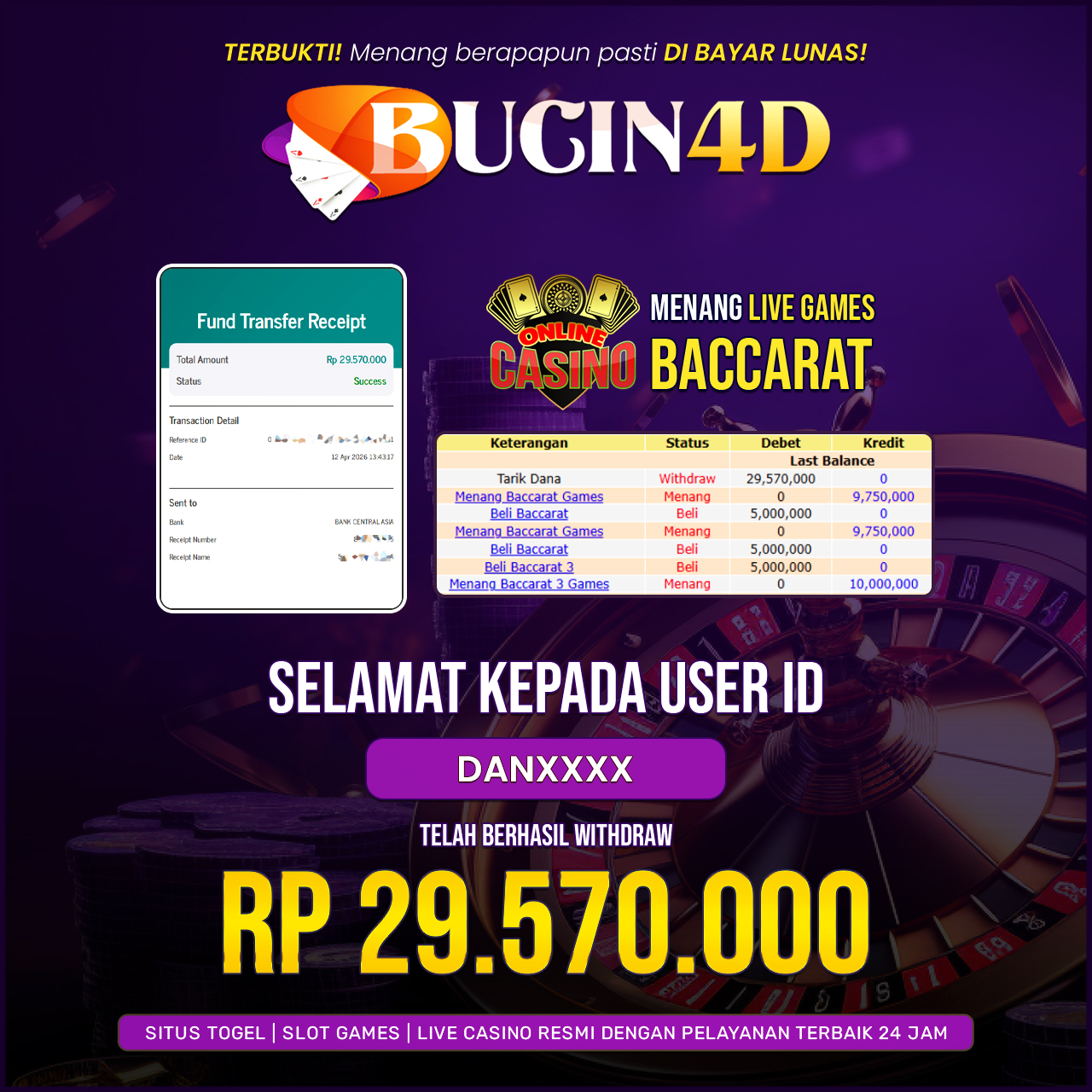 BUKTI JP LIVE CASINO