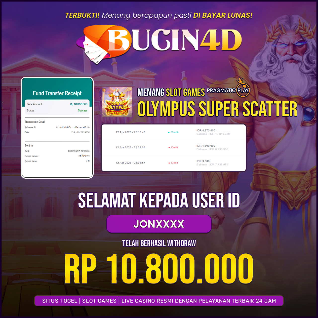 BUKTI JP SLOT PRAGMATIC PLAY