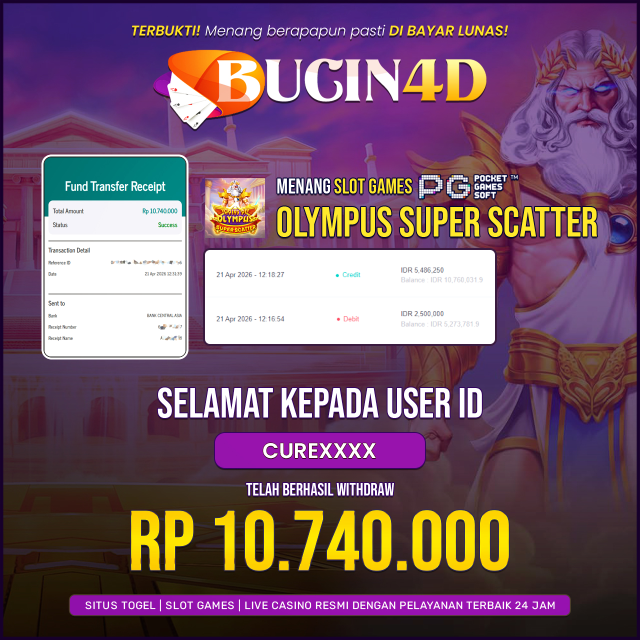 BUKTI JP SLOT PRAGMATIC PLAY