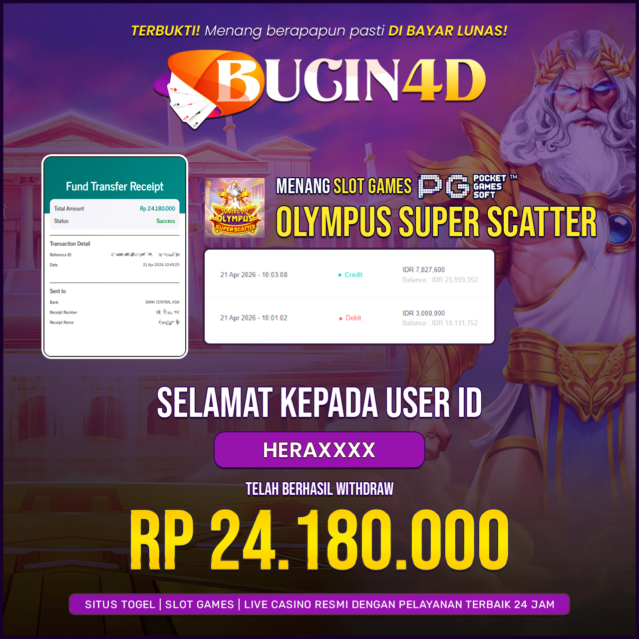 BUKTI JP SLOT PRAGMATIC PLAY