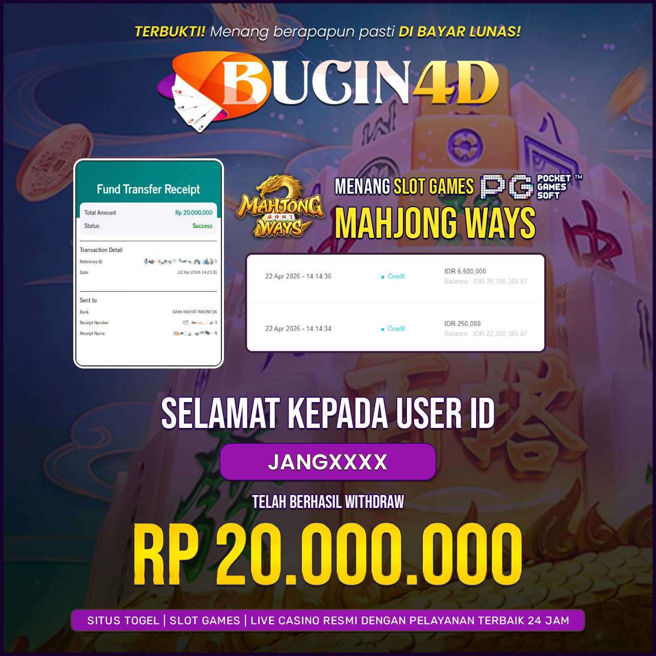 BUKTI JP SLOT PG SOFT